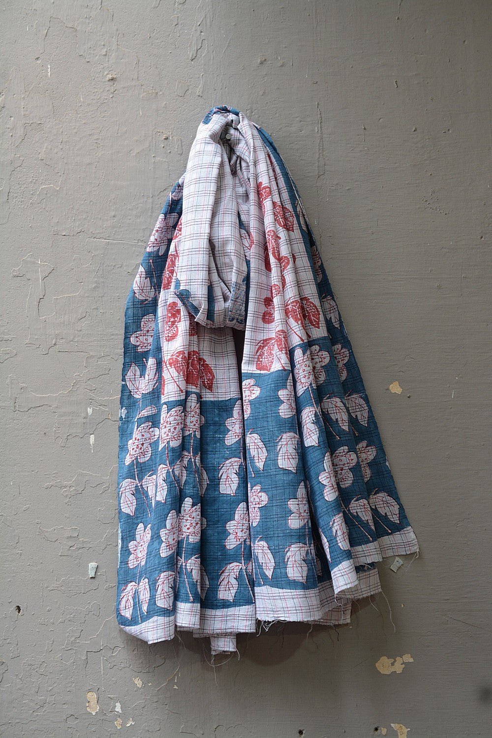 Block Printed Khadi Stole - Bloom - metaphorracha