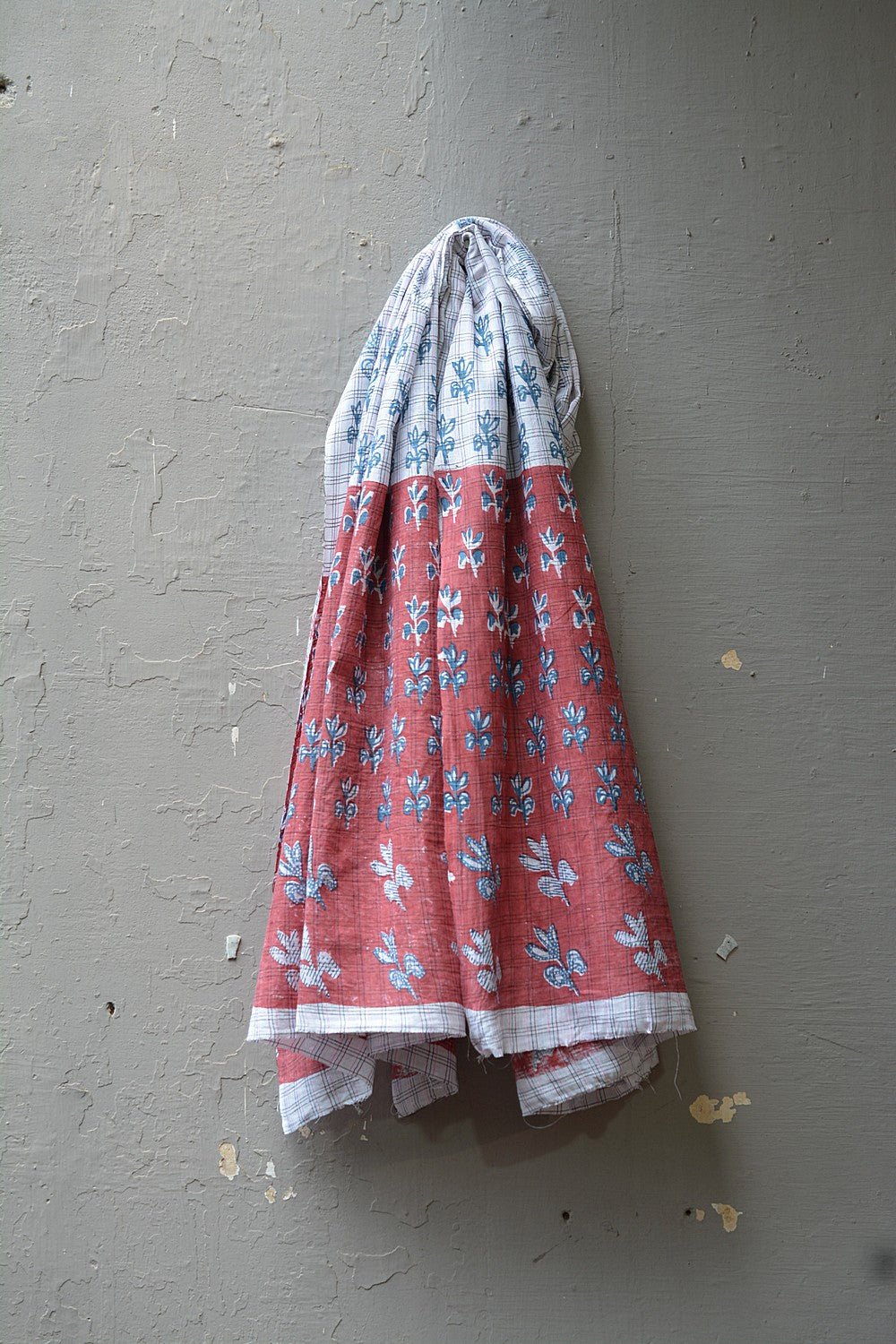Block Printed Khadi Stole - Flora - metaphorracha
