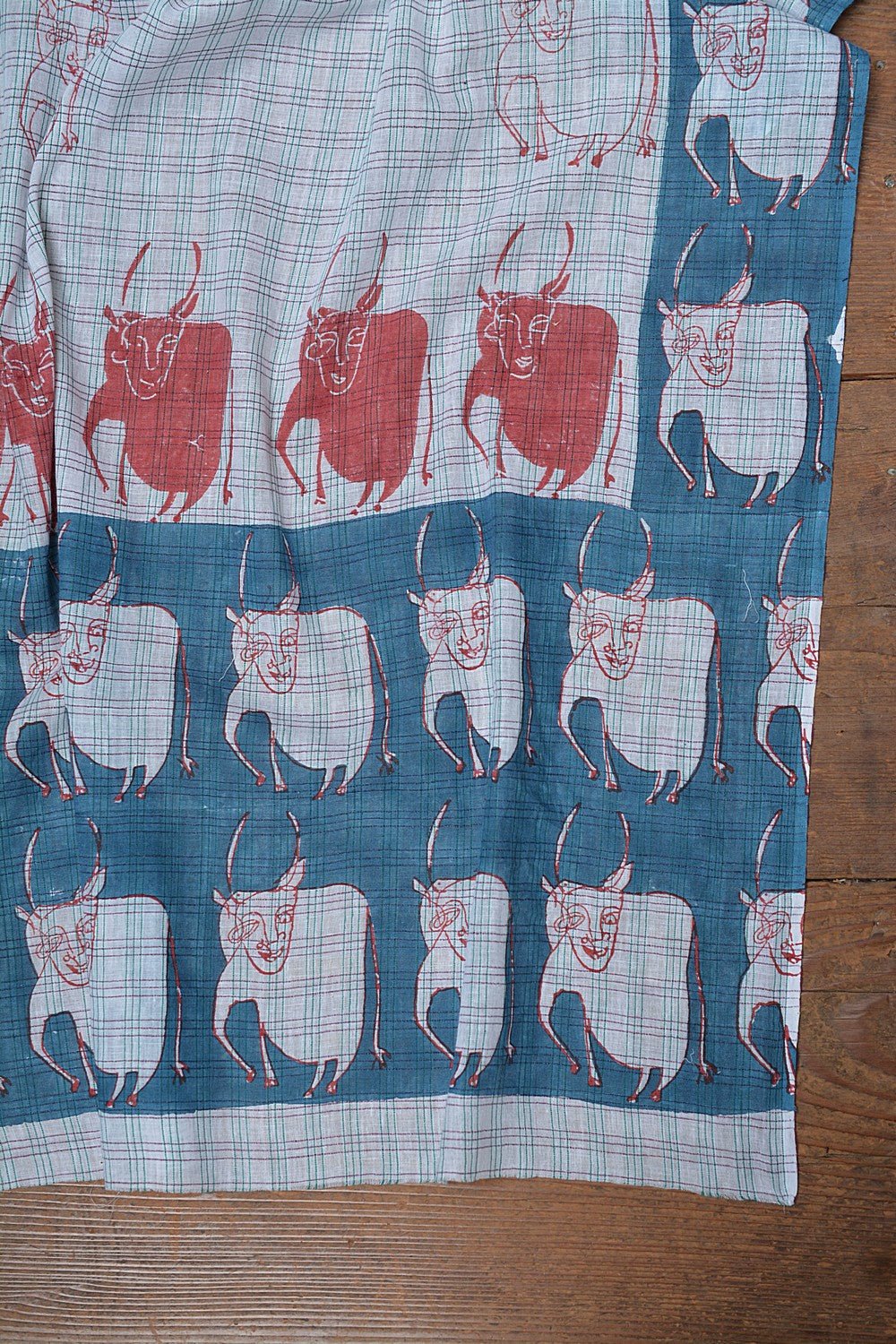 Block Printed Khadi Stole - Kine - metaphorracha