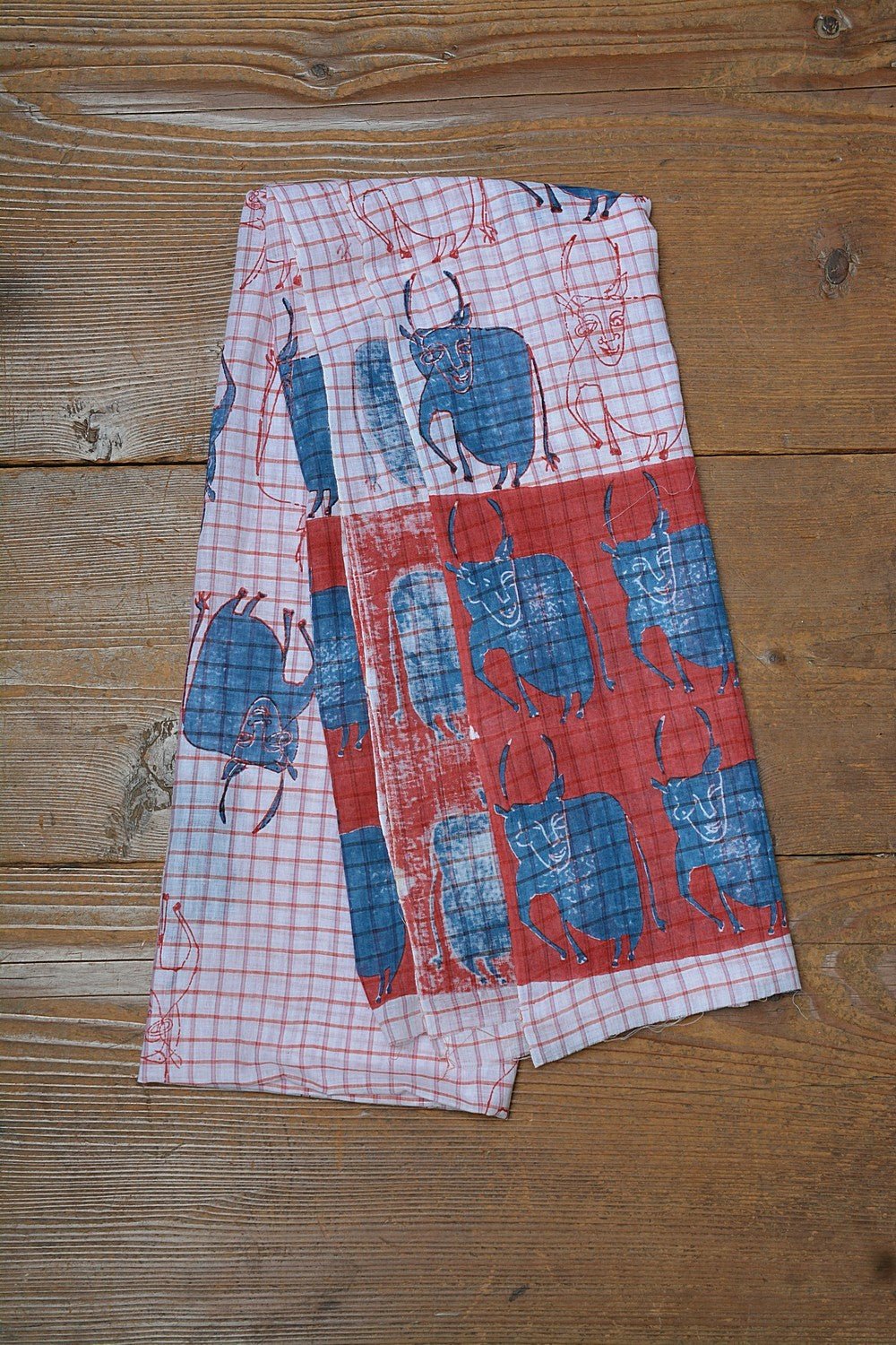Block Printed Khadi Stole - Vrinda - metaphorracha