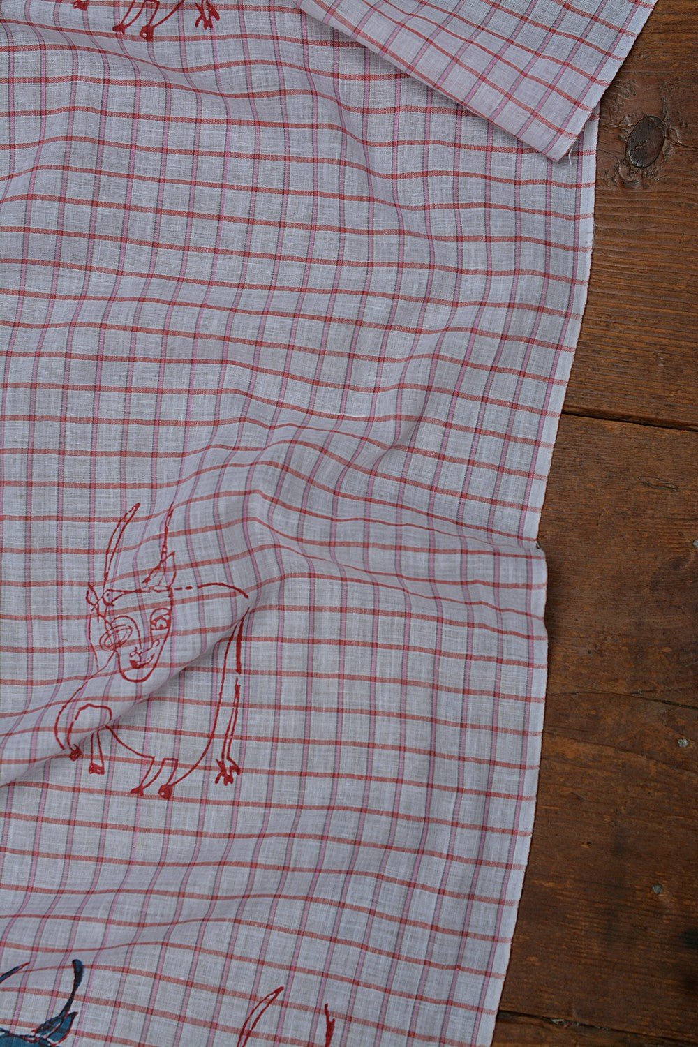 Block Printed Khadi Stole - Vrinda - metaphorracha