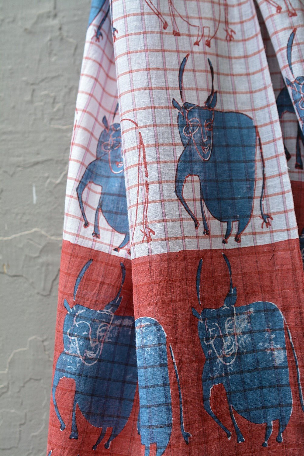 Block Printed Khadi Stole - Vrinda - metaphorracha