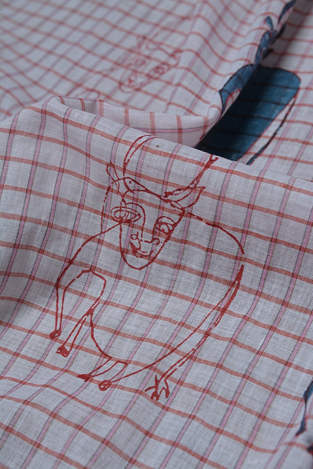 Block Printed Khadi Stole - Vrinda - metaphorracha