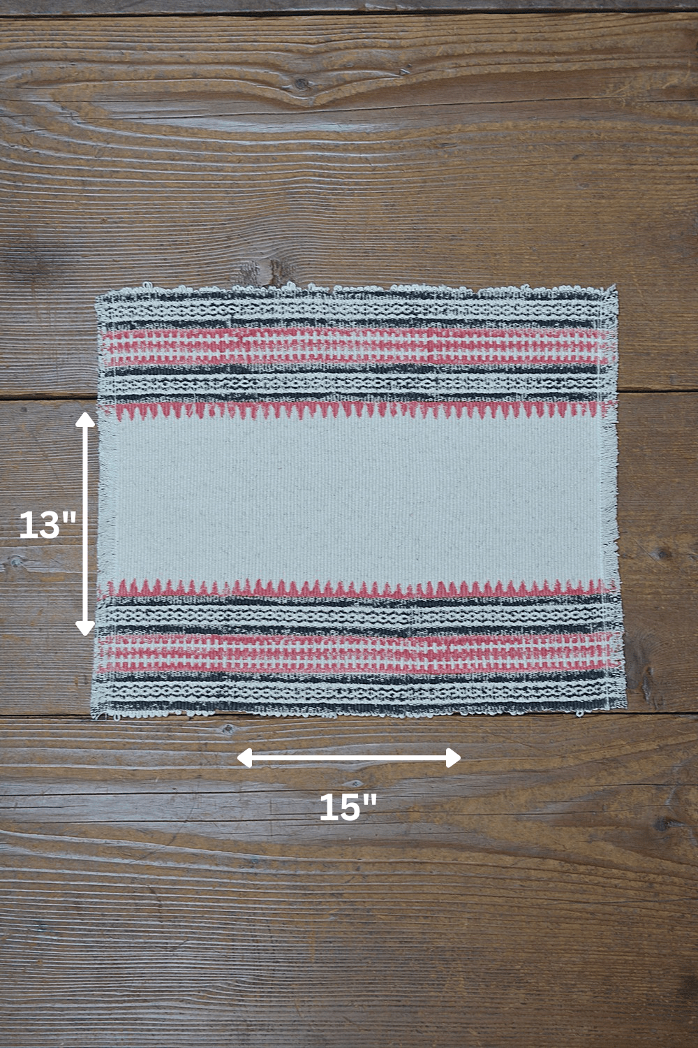 Block Printed Table Placemats - Black and Rose - metaphorracha