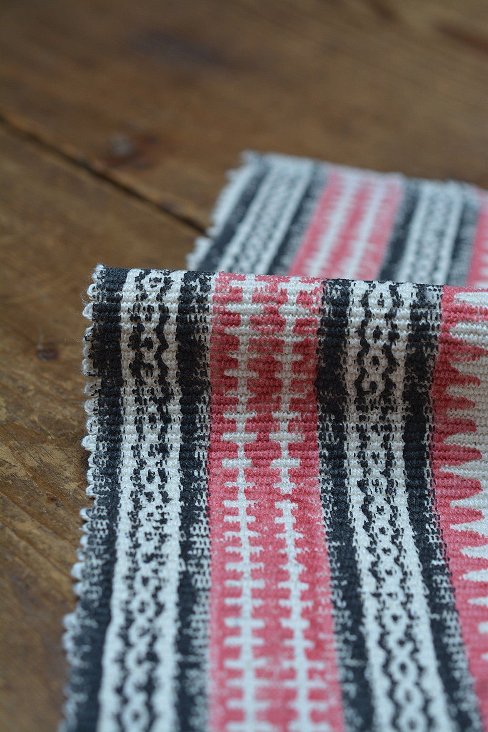 Block Printed Table Placemats - Black and Rose - metaphorracha