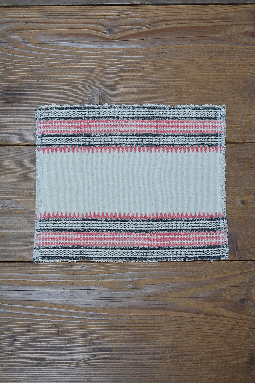Block Printed Table Placemats - Black and Rose - metaphorracha