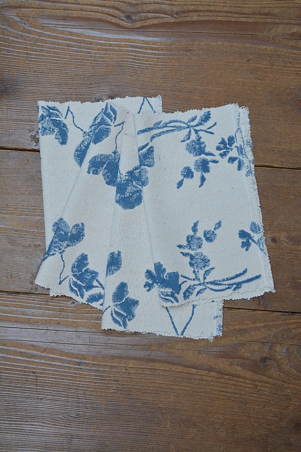 Block Printed Table Placemats - Fiji Blue - metaphorracha