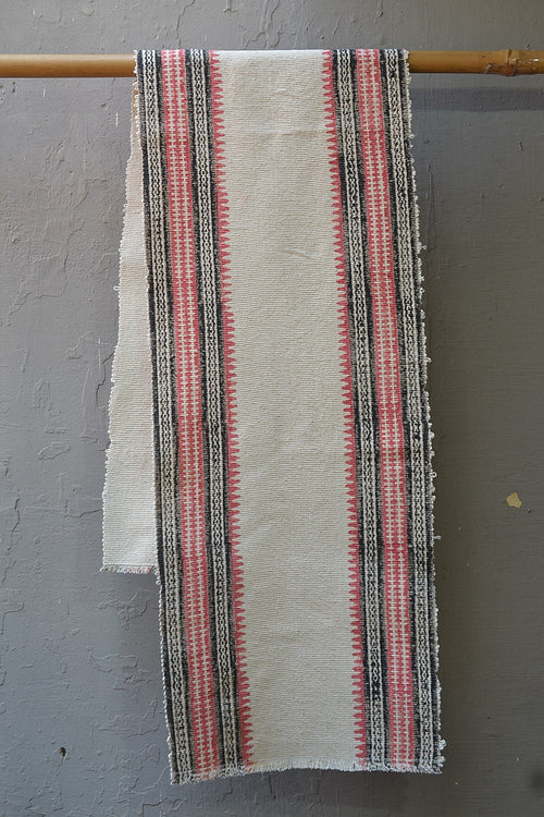 Block Printed Table Runner - Black and Rose - metaphorracha