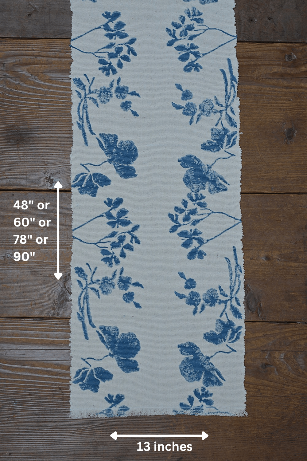 Block Printed Table Runner - Fiji Blue - metaphorracha