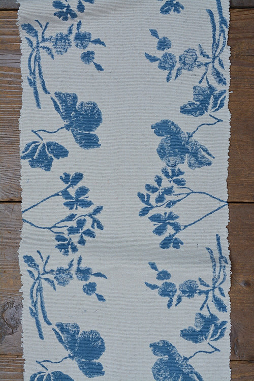 Block Printed Table Runner - Fiji Blue - metaphorracha