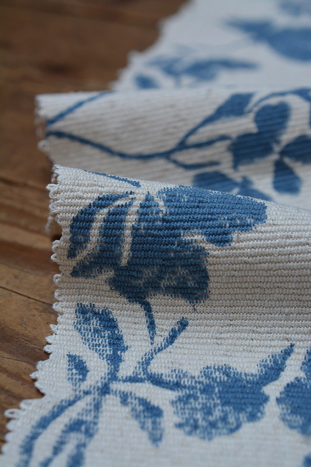 Block Printed Table Runner - Fiji Blue - metaphorracha