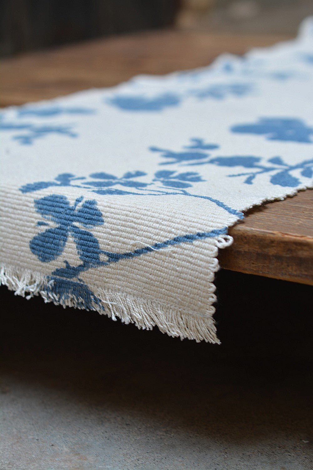Block Printed Table Runner - Fiji Blue - metaphorracha