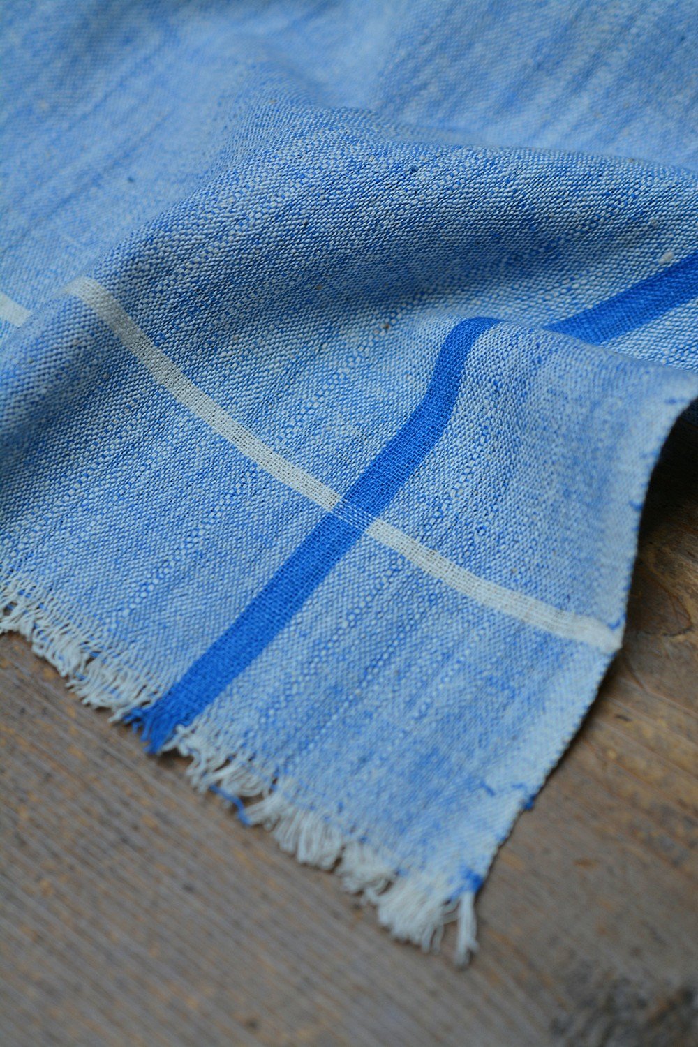 Blue Chambray Handwoven Cotton Handkerchiefs - metaphorracha