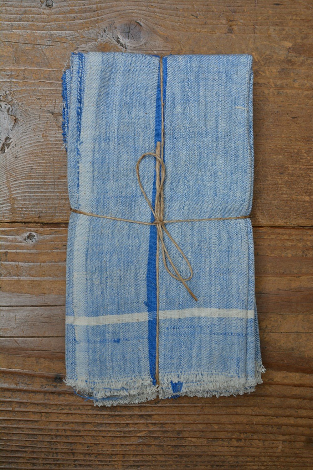 Blue Chambray Handwoven Cotton Handkerchiefs - metaphorracha