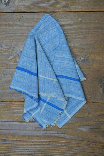 Blue Chambray Handwoven Cotton Handkerchiefs - metaphorracha