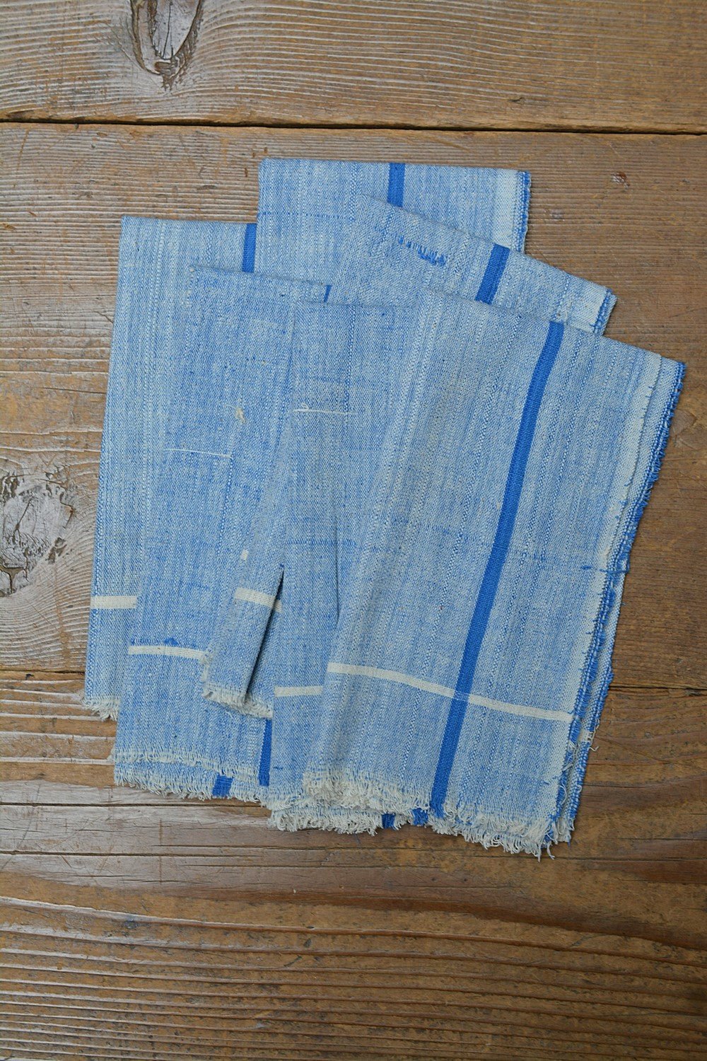 Blue Chambray Handwoven Cotton Handkerchiefs - metaphorracha