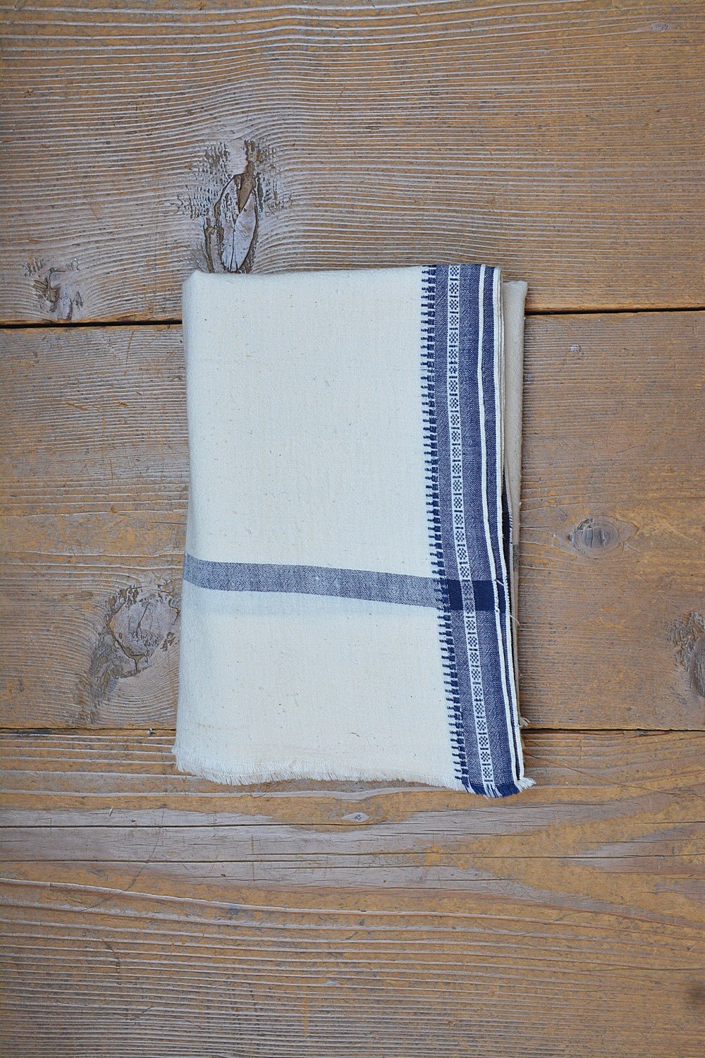 Dobby Border Khadi Lungi - Navy Blue - metaphorracha