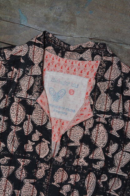 Fish - Hand Block Printed Dress - metaphorracha