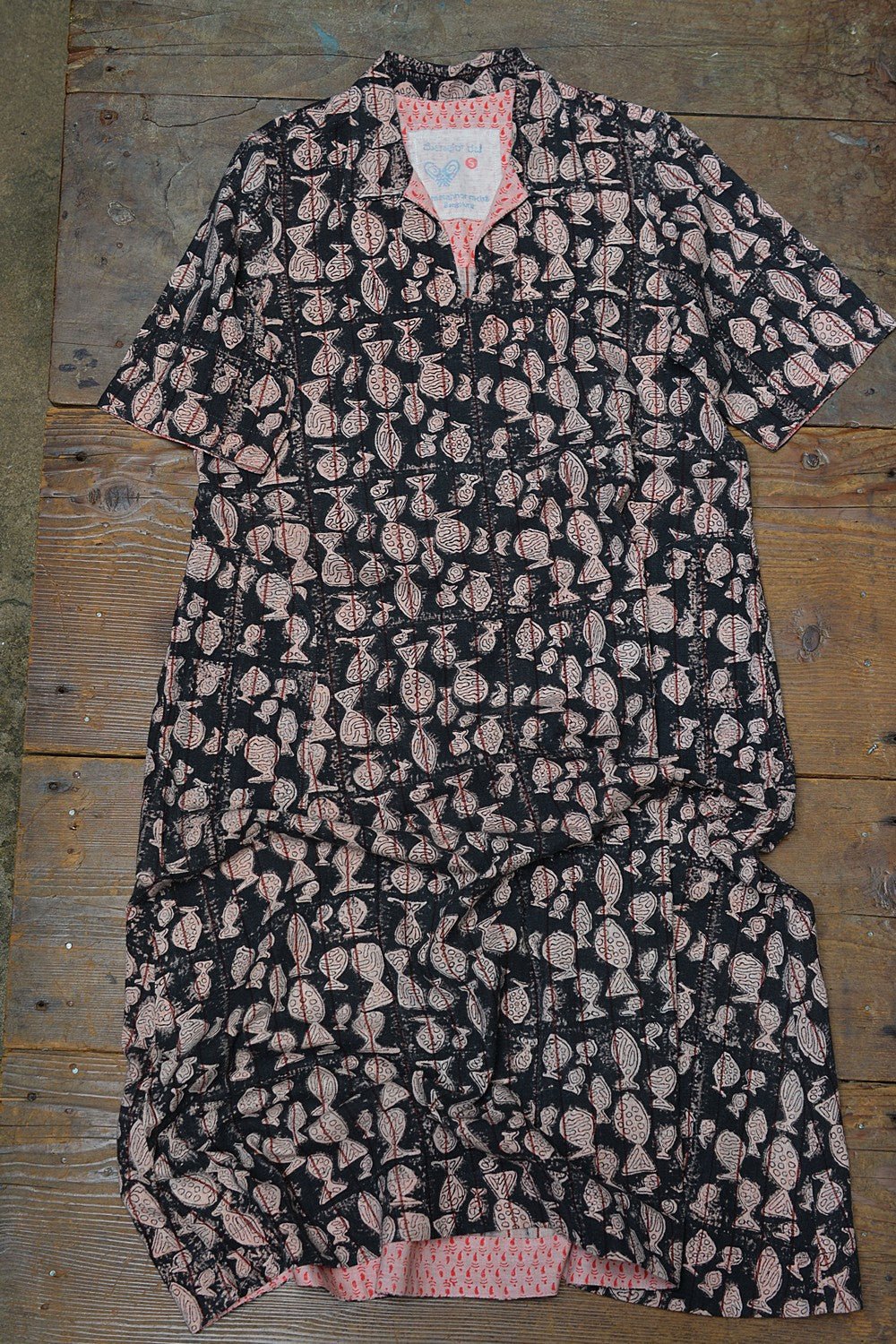 Fish - Hand Block Printed Dress - metaphorracha