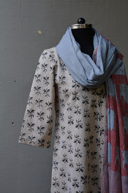 Flower - Hand Block Printed Kurta - metaphorracha