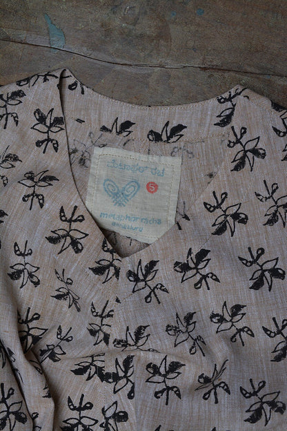 Flower - Hand Block Printed Kurta - metaphorracha