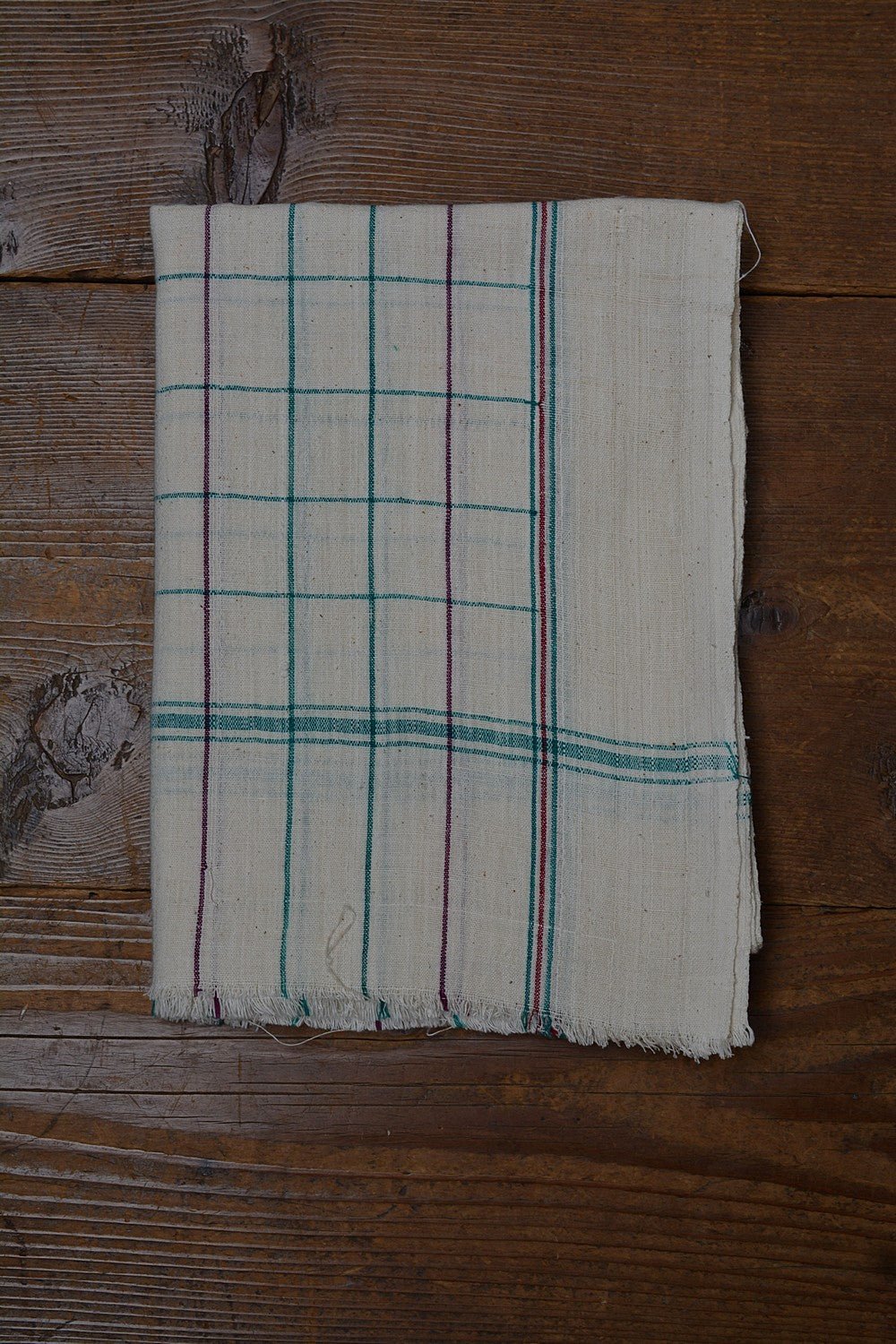 Green & Purple - Handloom Cotton Bath Towels - metaphorracha