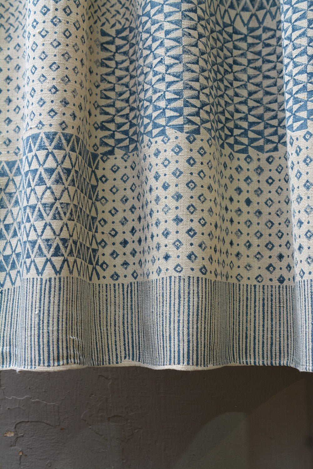 Grill - Block Printed Cotton Bedsheet - 56"x 92" - metaphorracha