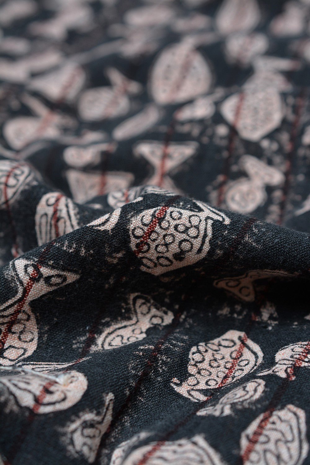 Hand Block Printed Khadi Dress - Fish - metaphorracha