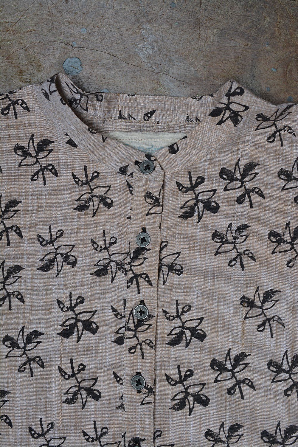 Hand Block Printed Khadi Kurta - Bloom - metaphorracha