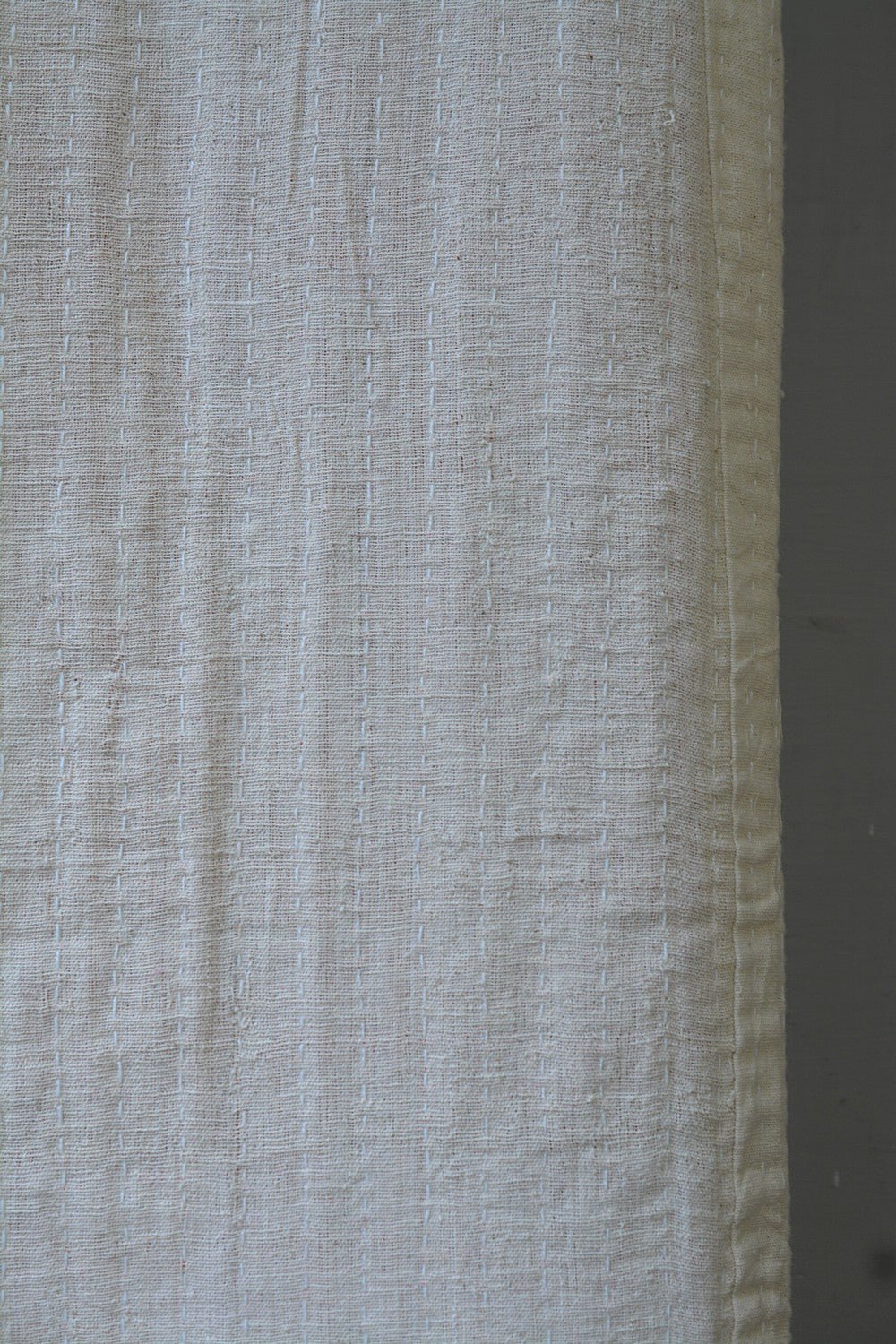 Hand-quilted Khadi Bedspread | Drift | 90" x 110" - metaphorracha