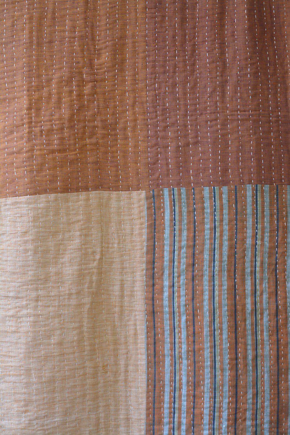 Hand-Quilted Khadi Bedspread | Ground | 90” x 110” - metaphorracha