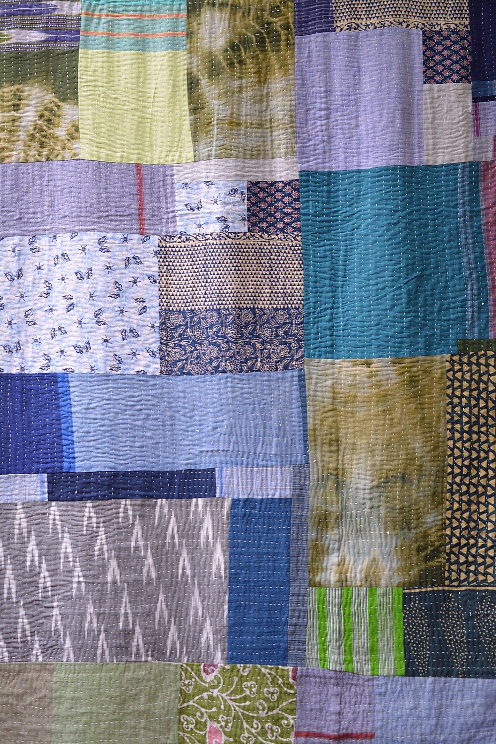 Hand - Quilted Khadi Bedspread | Layer | 61” x 91” - metaphorracha