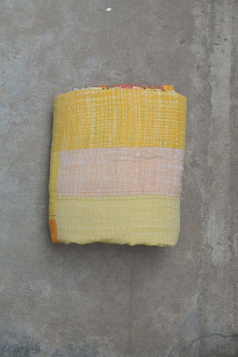 Hand-Quilted Khadi Bedspread | Layer | 90” x 110” - metaphorracha