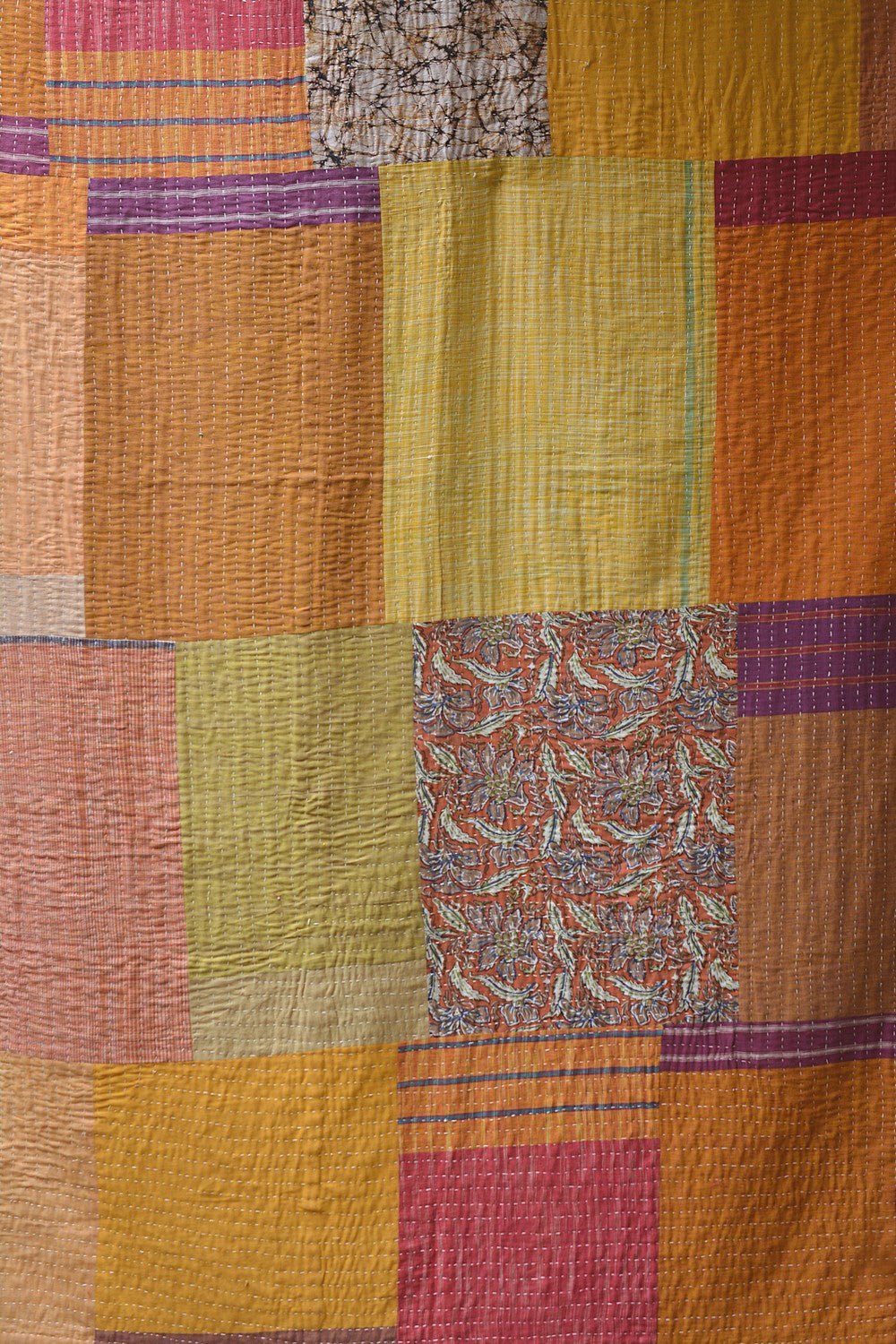 Hand-Quilted Khadi Bedspread | Propose | 62” x 90” - metaphorracha