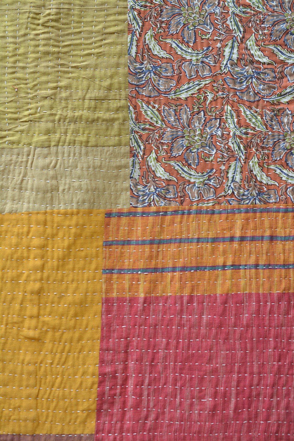 Hand-Quilted Khadi Bedspread | Propose | 62” x 90” - metaphorracha