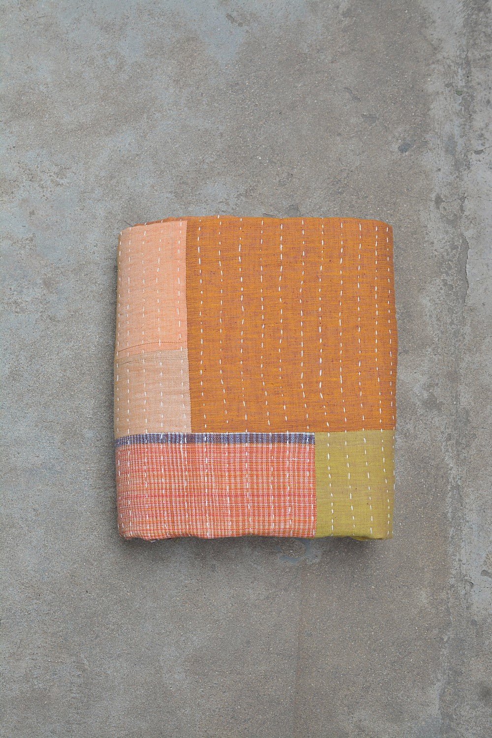 Hand-Quilted Khadi Bedspread | Propose | 62” x 90” - metaphorracha