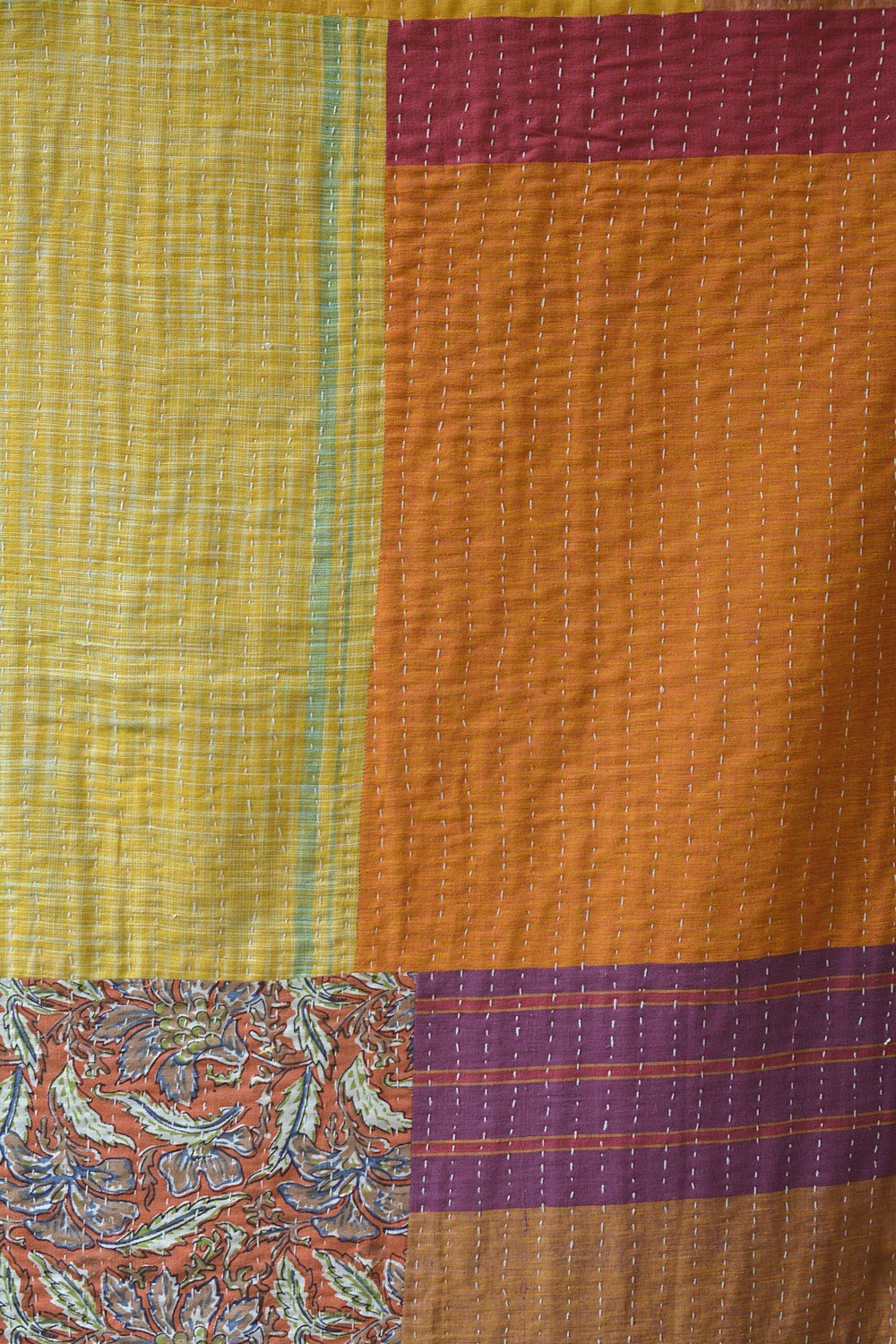 Hand-Quilted Khadi Bedspread | Propose | 62” x 90” - metaphorracha