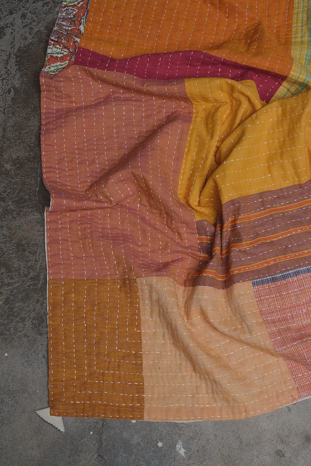 Hand-Quilted Khadi Bedspread | Propose | 62” x 90” - metaphorracha