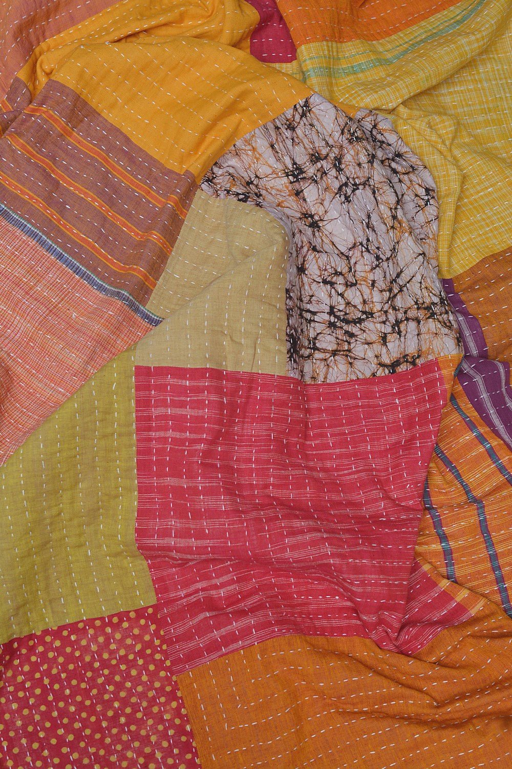 Hand-Quilted Khadi Bedspread | Propose | 62” x 90” - metaphorracha