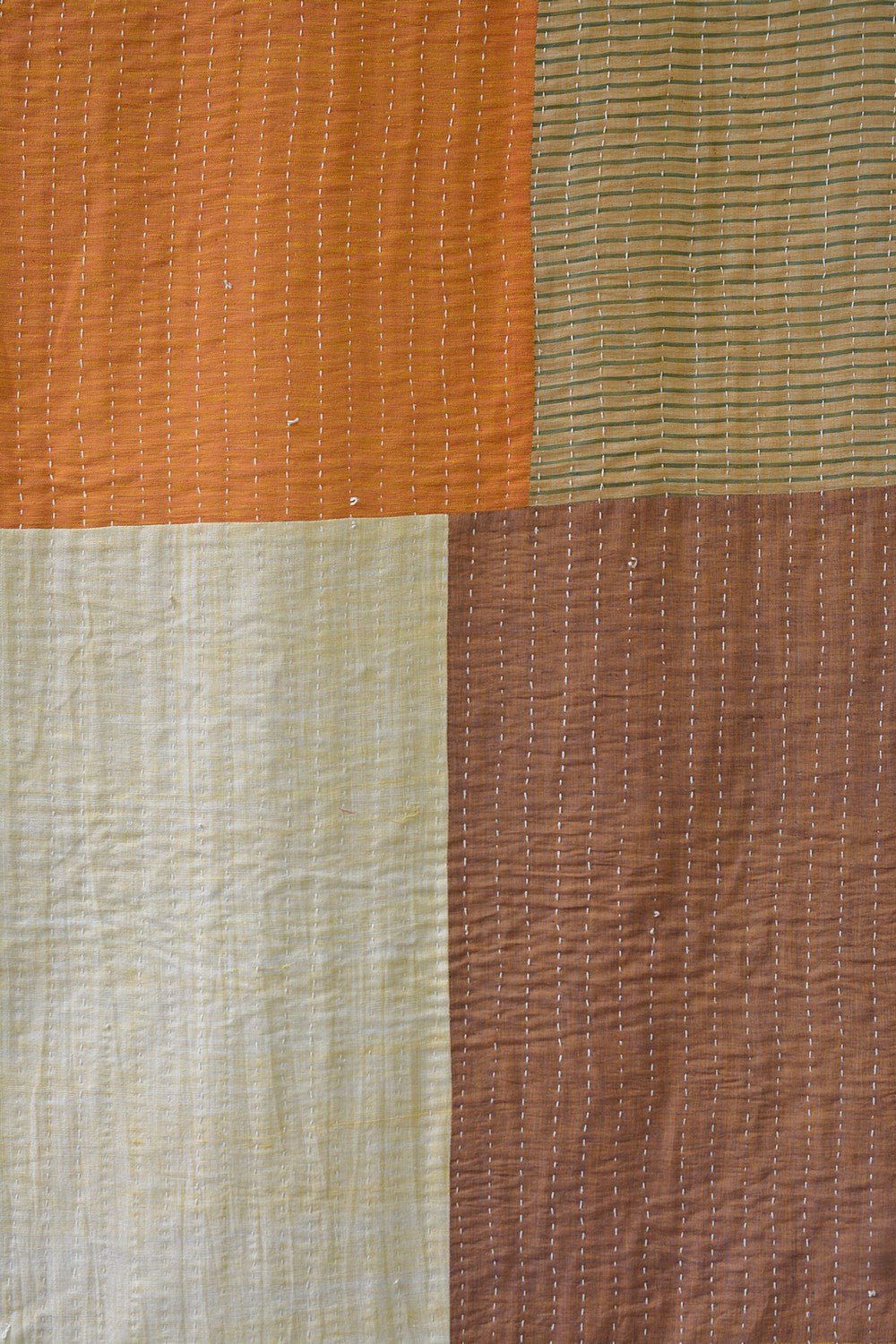 Hand-Quilted Khadi Bedspread | Purpose | 63” x 89” - metaphorracha