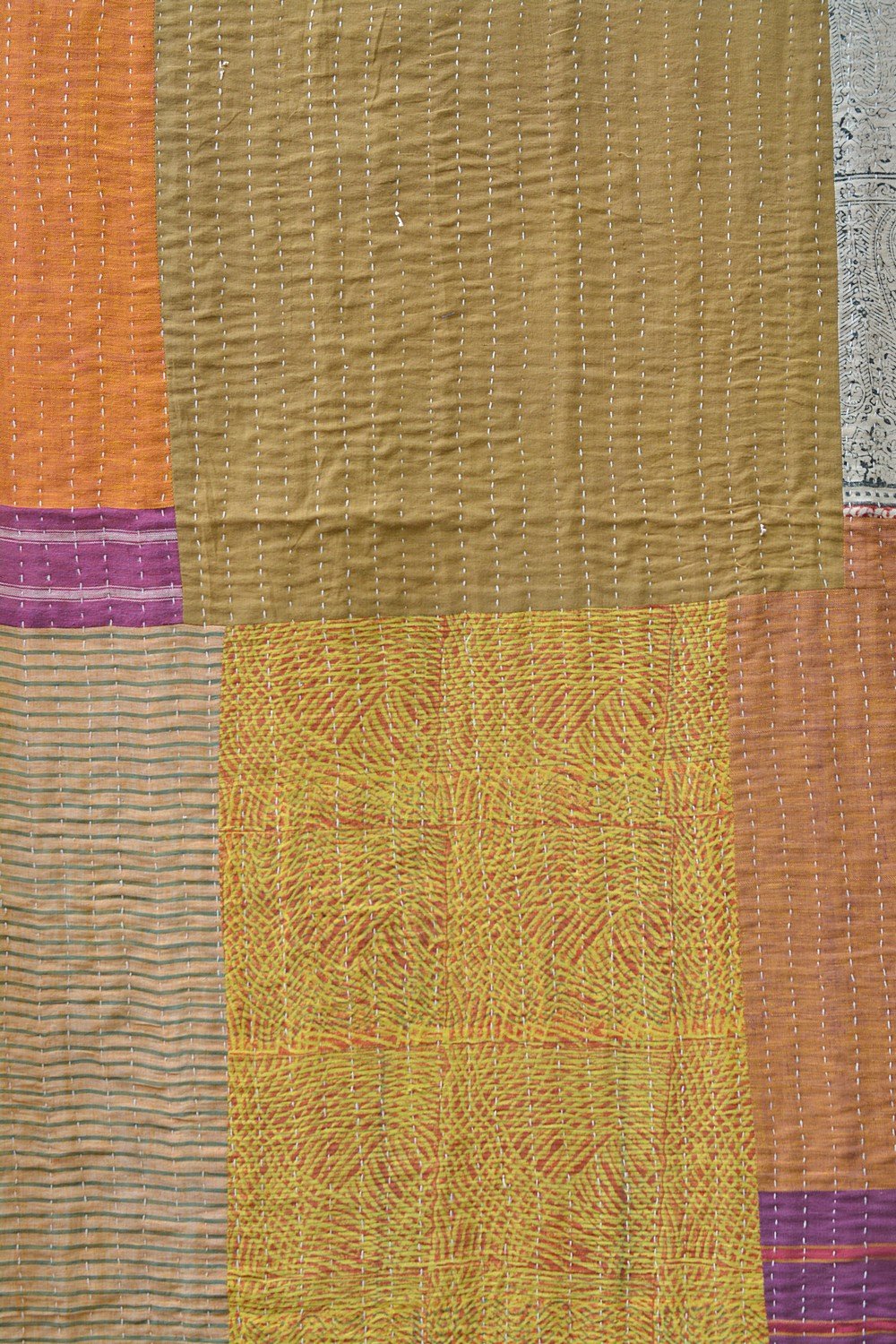 Hand-Quilted Khadi Bedspread | Purpose | 63” x 89” - metaphorracha