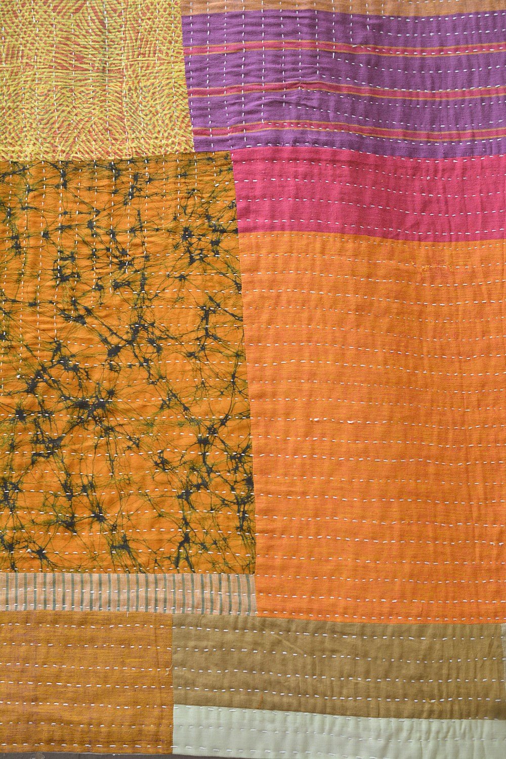 Hand-Quilted Khadi Bedspread | Purpose | 63” x 89” - metaphorracha
