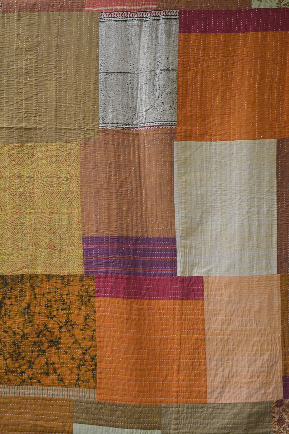 Hand-Quilted Khadi Bedspread | Purpose | 63” x 89” - metaphorracha