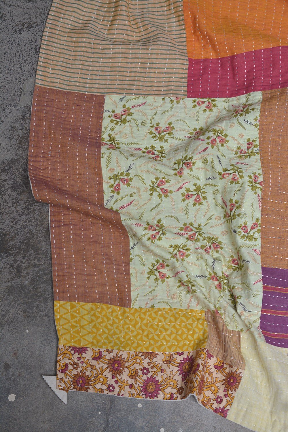 Hand-Quilted Khadi Bedspread | Purpose | 63” x 89” - metaphorracha