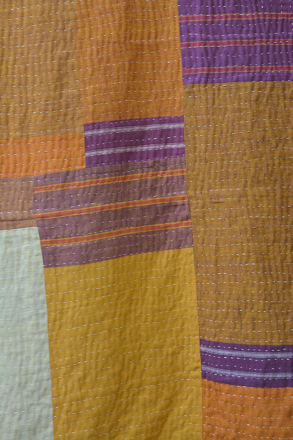 Hand-Quilted Khadi Bedspread | Purpose | 90” x 108” - metaphorracha