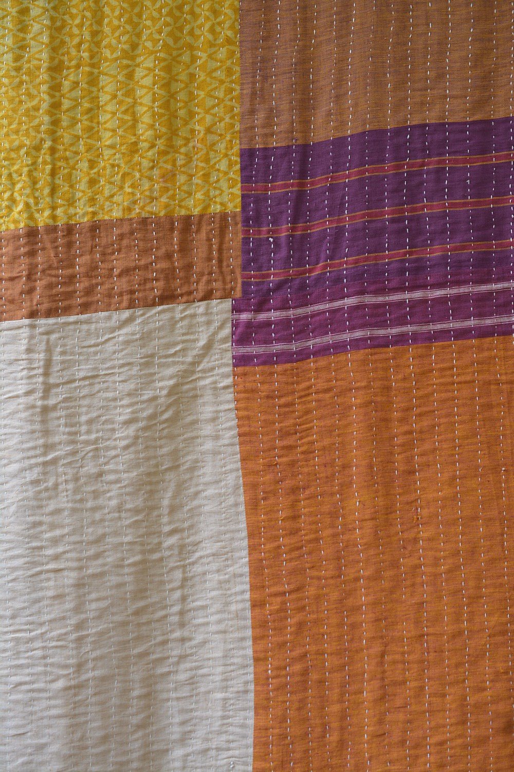 Hand-Quilted Khadi Bedspread | Purpose | 92” x 112” - metaphorracha