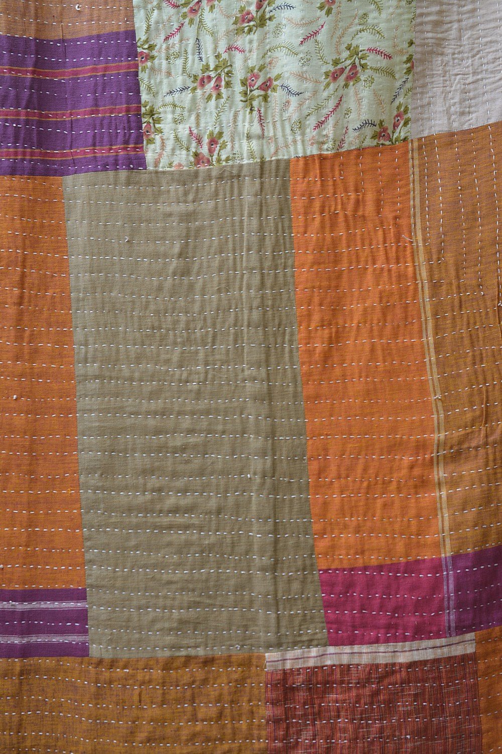 Hand-Quilted Khadi Bedspread | Purpose | 92” x 112” - metaphorracha