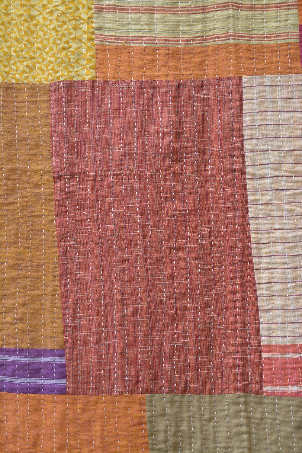 Hand-Quilted Khadi Bedspread | Purpose | 92” x 112” - metaphorracha
