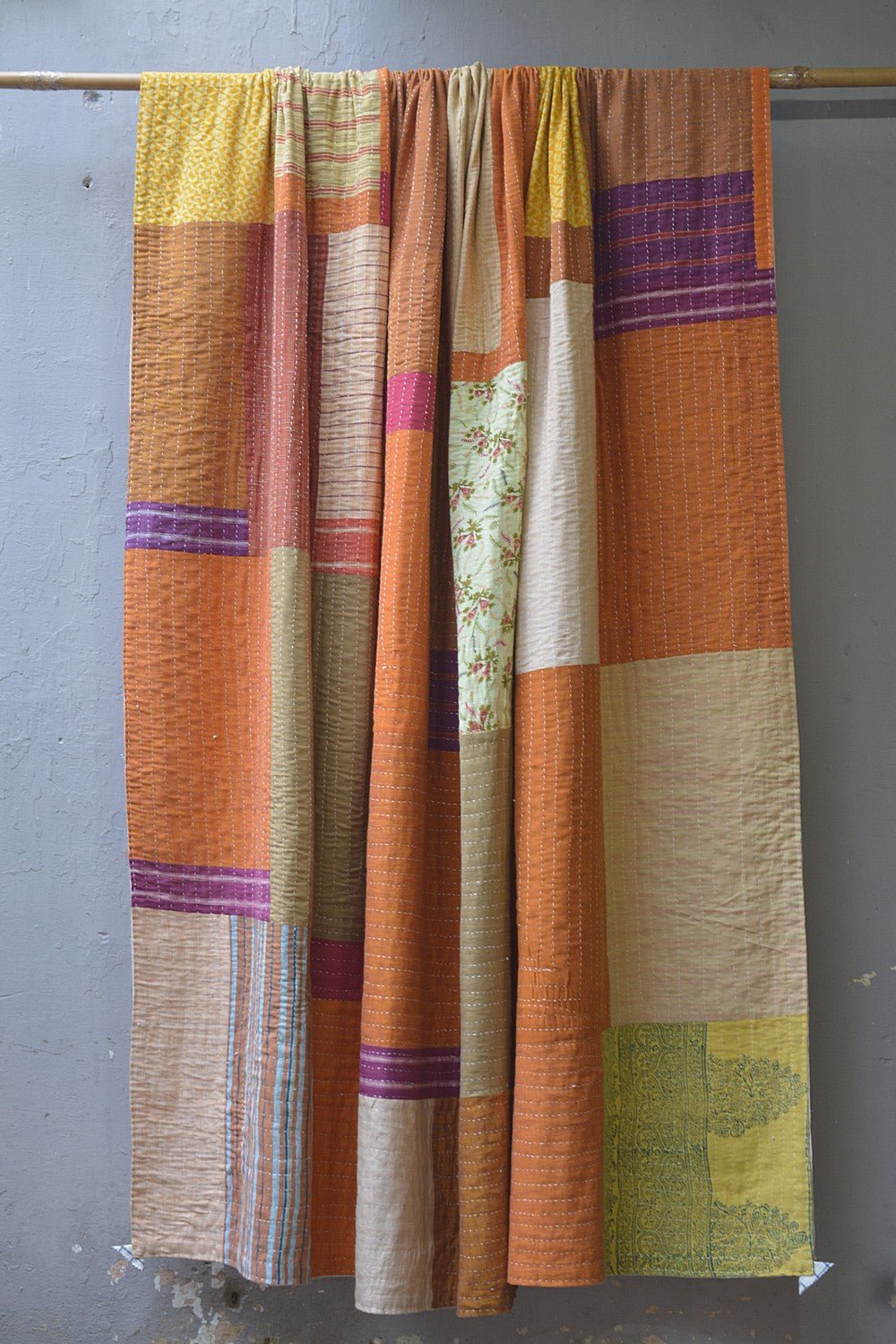 Hand-Quilted Khadi Bedspread | Purpose | 92” x 112” - metaphorracha