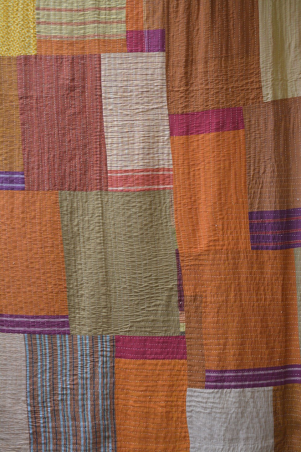 Hand-Quilted Khadi Bedspread | Purpose | 92” x 112” - metaphorracha